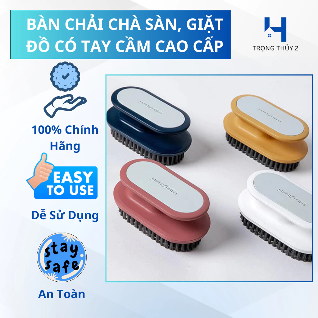 Bàn Chải Chà Sàn Có Tay Cầm – Bàn Chải Nhựa Chà Đồ, Giặt Đồ Cao Cấp, Cứng Cáp – Làm Sạch Hiệu Quả