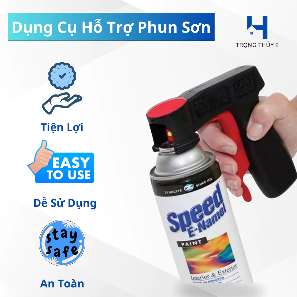 Súng Hỗ Trợ Phun Sơn Xịt Giúp Kiểm Soát Lượng Sơn - Tay Cầm Êm, Dễ Sử Dụng, Tiết Kiệm Công Sức