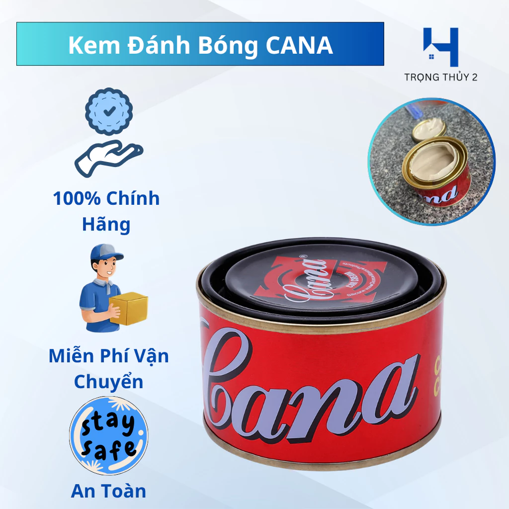 Kem Đánh Bóng, Xóa Trầy Xước Xe Máy, Ô Tô CANA CAR CREAM 100g / 200g – Xóa Trầy Nhẹ, Dễ Sử Dụng
