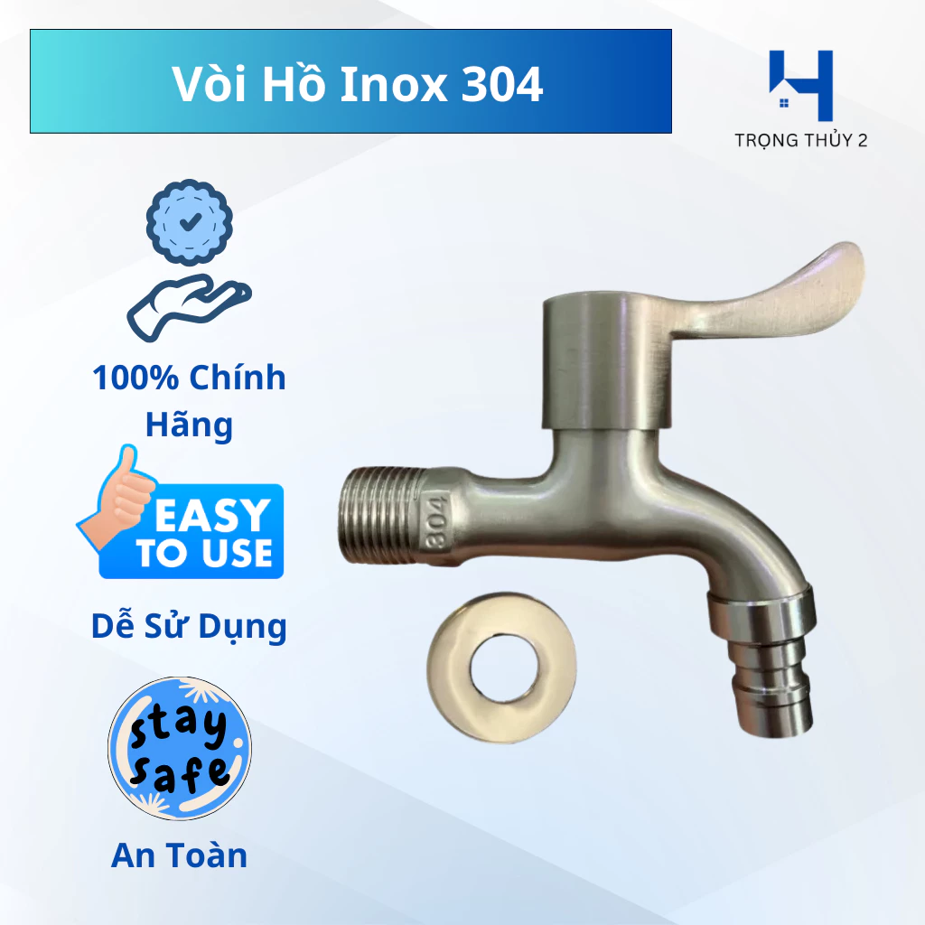 Vòi Hồ Inox SUS304 – Chống Gỉ Sét – Bền Đẹp – Lắp Đặt Dễ Dàng – Tiện Dụng Cho Gia Đình
